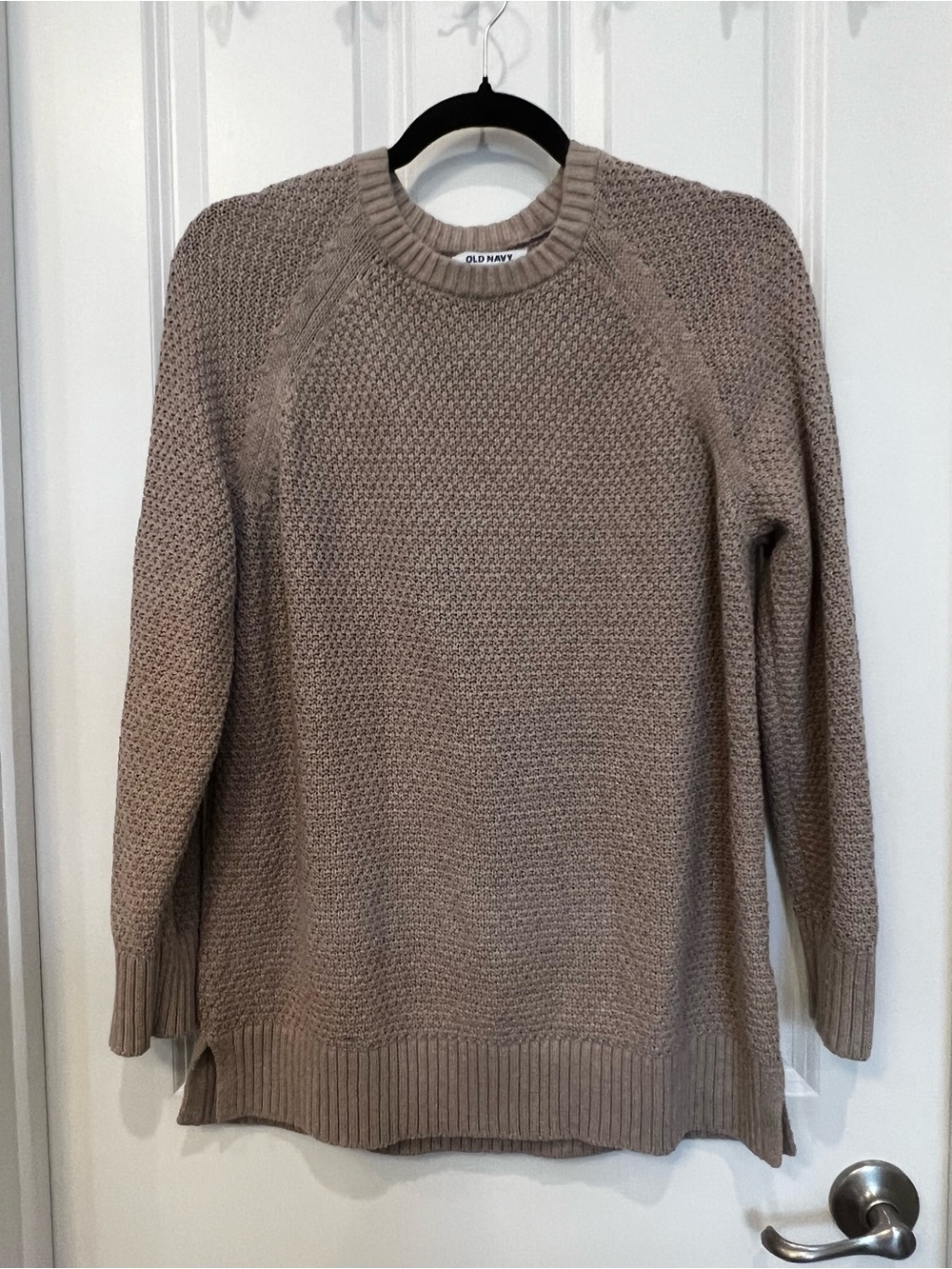 Old Navy Neutral Taupe Knit Crewneck Sweater